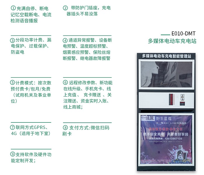 智能小区充电站产品功能